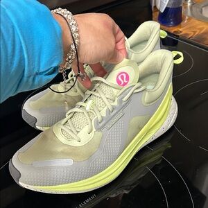 lululemon athletica Gray and Lime Athletic Shoes